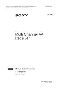 Manual de uso Sony STR-DN1000 Receptor