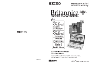 Handleiding Seiko ER8100 Elektronisch woordenboek