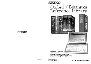 Manual Seiko ER9000 Electronic Dictionary