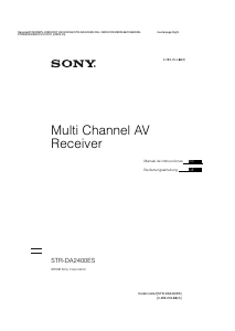 Manual de uso Sony STR-DA2400ES Receptor