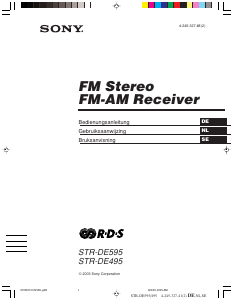 Handleiding Sony STR-DE595 Receiver