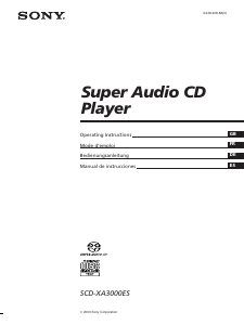 Manual Sony SCD-XA3000ES CD Player