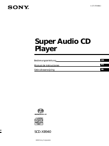 Manual de uso Sony SCD-XB940 Reproductor de CD
