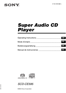 Manual de uso Sony SCD-CE595 Reproductor de CD