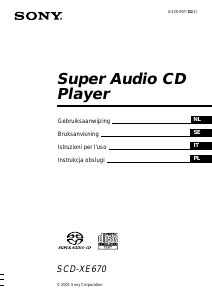 Bruksanvisning Sony SCD-XE670 CD-spelare