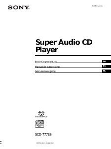 Manual de uso Sony SCD-777ES Reproductor de CD