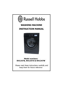 Handleiding Russell Hobbs RH1247B Wasmachine