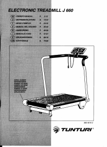 Manual Tunturi J660 Treadmill