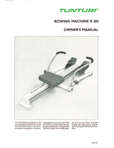 Manual Tunturi R203 Rowing Machine