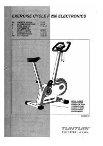 Manual Tunturi F250 Exercise Bike