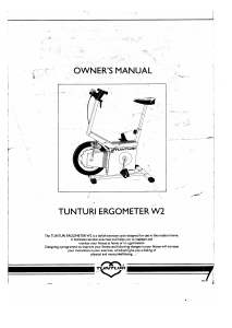 Manual Tunturi W2 Exercise Bike