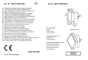 Manuale Trio 25701 Foxi Lampada