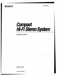 Handleiding Sony LBT-D105 Stereoset