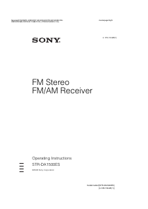 Manual Sony STR-DA1500ES Receiver