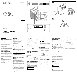 Manual Sony XDR-S7 Radio