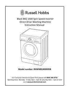 Manual Russell Hobbs RHWM81400DIDW Washing Machine