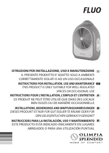 Manual de uso Olimpia Splendid Fluo Calefactor