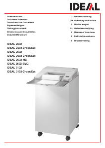 Manual IDEAL 2502 Paper Shredder