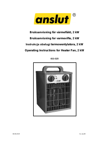 Manual Anslut 411-123 Heater