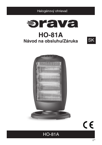 Návod Orava HO-81A Ohrievač