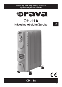 Návod Orava OH-11 A Ohrievač