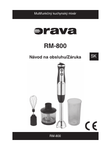 Návod Orava RM-800 Ponorný mixér