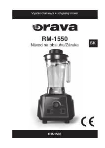 Návod Orava RM-1550 Mixér