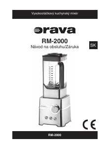 Návod Orava RM-2000 Mixér