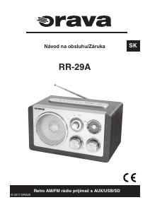 Návod Orava RR-29A Rádio