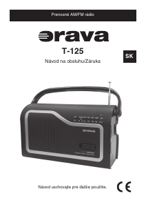 Návod Orava T-125 Rádio