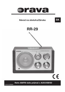 Návod Orava RR-29 Rádio