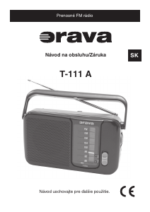 Návod Orava T-111A Rádio