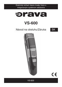 Návod Orava VS-600 Strojček na vlasy