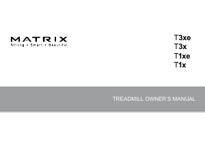 Bruksanvisning Matrix T3xe Löpband