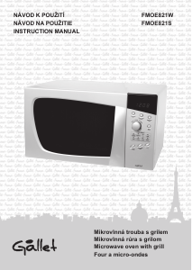 Manual Gallet FMOE821W Microwave