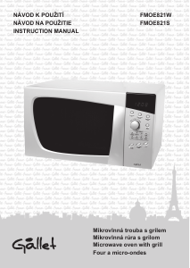 Manual Gallet FMOE821S Microwave