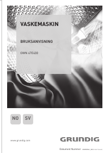 Bruksanvisning Grundig GWN 47E430 Tvättmaskin