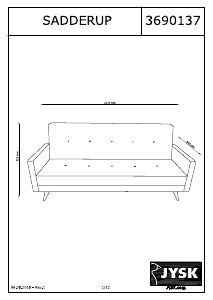 Priručnik JYSK Sadderup Sofa na rasklapanje