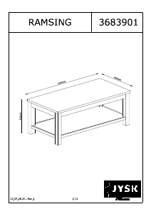 Mode d’emploi JYSK Ramsing Table basse