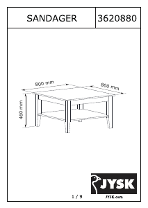 Mode d’emploi JYSK Nordby Table basse