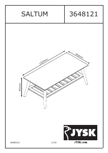 Mode d’emploi JYSK Saltum Table basse