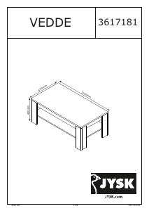 Mode d’emploi JYSK Vedde Table basse