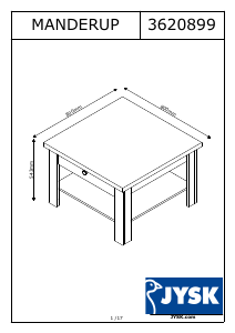 Mode d’emploi JYSK Manderup Table basse