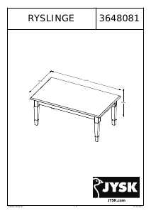 Mode d’emploi JYSK Ryslinge Table basse