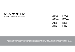 Handleiding Matrix E5x Crosstrainer