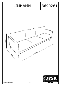 Hướng dẫn sử dụng JYSK Limhamn (200x85x82) Ghế sofa