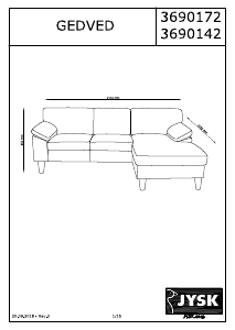 Hướng dẫn sử dụng JYSK Gedved (209x85x84) Ghế sofa