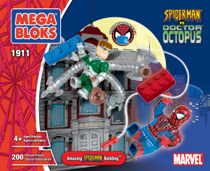Handleiding Mega Bloks set 1911 Marvel Amazing Spider-Man gebouw