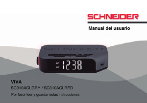 Manual de uso Schneider SC310ACLGRY Radiodespertador