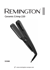 كتيب جهاز فرد الشعر S3580 Ceramic Crimp 220 Remington